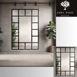 Lustro loft ze szprosami - ISMENA - kolor ramy do wyboru